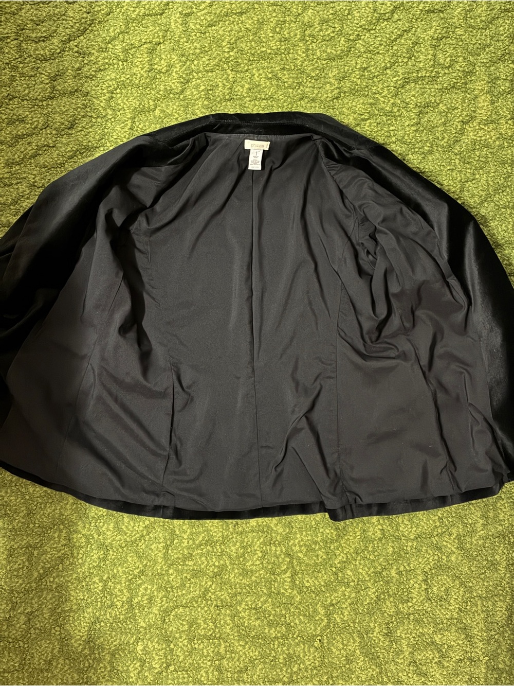 Chico’s Black Velvet Single-Button Blazer - Picture 4 of 10